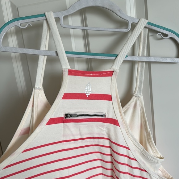 Free People | Hot Shot Mini Printed Dress NWOT | Spring Stripe Ivory - Picture 8 of 11